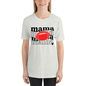 Football Mama Red Football Bella Canvas Unisex t-shirt