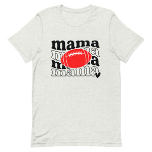 Football Mama Red Football Bella Canvas Unisex t-shirt