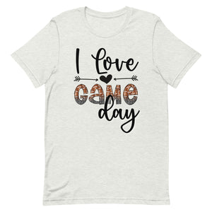 I love Game Day Football Bella Canvas Unisex t-shirt