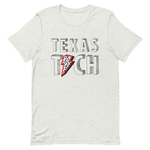 Texas Tech Black Bolt Font Bella Canvas Unisex t-shirt