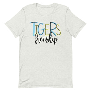 Tigers Blue Yellow Font Bella Canvas Unisex t-shirt