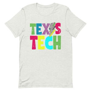 Colorful Texas Tech Bella Canvas Unisex t-shirt