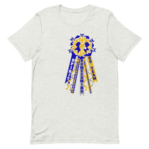 Blue and Yellow Homecoming Mum Bella Canvas Unisex t-shirt