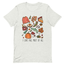 Load image into Gallery viewer, I Love Fall Most of All Bella Canvas Unisex t-shirt
