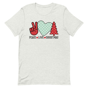 Peace Love Christmas Bella Canvas Unisex t-shirt