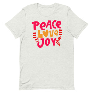 Peace Love Joy Bella Canvas Unisex t-shirt