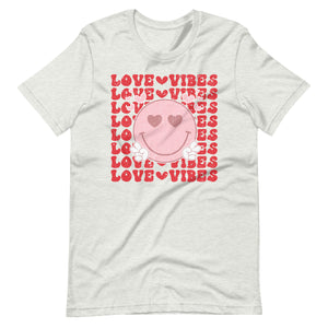 Love Vibes Smiley Bella Canvas Unisex t-shirt