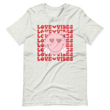 Load image into Gallery viewer, Love Vibes Smiley Bella Canvas Unisex t-shirt
