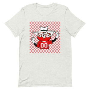 Raider Red Checkered Bella Unisex t-shirt