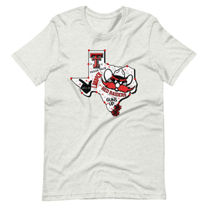 Texas Shaped Texas Tech Unisex t-shirt