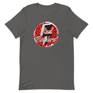 Black and Red Raiders Lightning Bolt Bella Canvas Short-sleeve unisex t-shirt