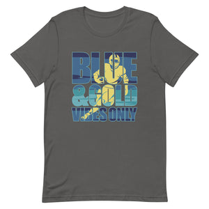 Blue and Gold Vibes Only Bella Canvas Unisex t-shirt