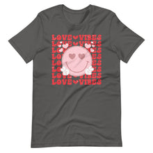 Load image into Gallery viewer, Love Vibes Smiley Bella Canvas Unisex t-shirt
