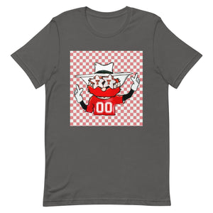 Raider Red Checkered Bella Unisex t-shirt