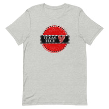 Load image into Gallery viewer, Texas Tech Heart Circle Tee Bella Canvas Short-sleeve unisex t-shirt
