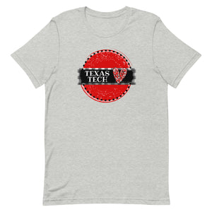 Texas Tech Heart Circle Tee Bella Canvas Short-sleeve unisex t-shirt