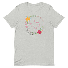 Load image into Gallery viewer, Texas Girl Floral Wreath Bella Canvas Short-sleeve unisex t-shirt
