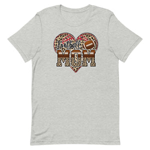 Football Mom Leopard Heart Bella Canvas Unisex t-shirt