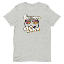 Load image into Gallery viewer, Summer Vibes Smiley Face Sunglasses Bella Canvas Unisex t-shirt
