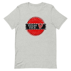 Texas Tech Heart Round Bella Canvas Unisex t-shirt