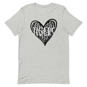 Tigers Leopard Heart Bella Canva Unisex t-shirt