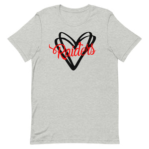 Raiders Double Heart Bella Canvas Unisex t-shirt