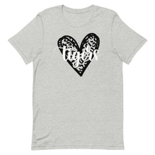 Load image into Gallery viewer, Tigers Leopard Black Heart Bella Canvas Unisex t-shirt
