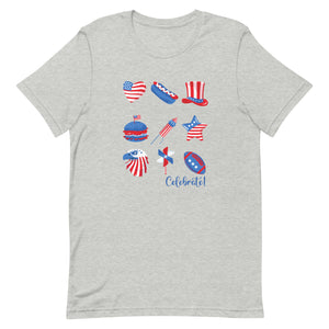 Celebrate Fourth of July Nine Images Bella Canvas Unisex t-shirt