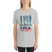 Load image into Gallery viewer, God Bless the USA Watercolor Bella Canvas Unisex t-shirt
