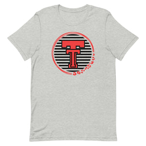 Stripe Texas Tech Logo Bella Canvas Unisex t-shirt