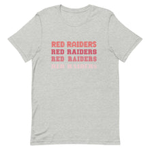 Load image into Gallery viewer, Multi Color Red Raiders Text Bella Canvas Unisex t-shirt
