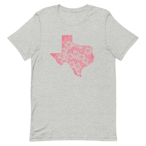 Pink Floral Texas Bella Canvas Unisex t-shirt