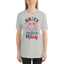 Load image into Gallery viewer, Happy Fourth of July Smiley Face Unisex t-shirt
