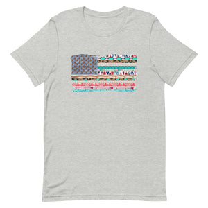 Vintage USA Flag Bella Canvas Unisex t-shirt