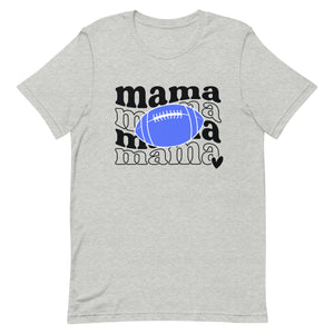 Football Mama Blue Football Bella Canvas Unisex t-shirt