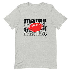 Football Mama Red Football Bella Canvas Unisex t-shirt