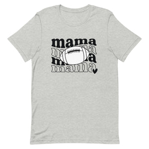 Football Mama White Football  Bella Canvas Unisex t-shirt