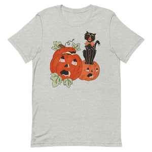 Vintage Halloween Cat Pumpkin Bella Canvas Unisex t-shirt