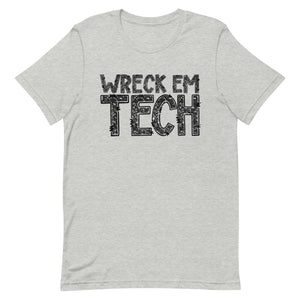 Wreck Em Tech Glitter Faux Letters Unisex t-shirt