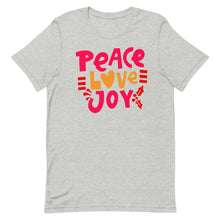 Load image into Gallery viewer, Peace Love Joy Bella Canvas Unisex t-shirt
