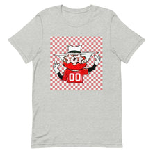 Load image into Gallery viewer, Raider Red Checkered Bella Unisex t-shirt
