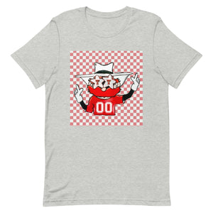 Raider Red Checkered Bella Unisex t-shirt