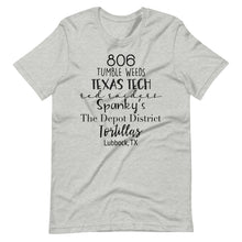 Load image into Gallery viewer, 806 Lubbock Tx Bella Canvas Unisex t-shirt
