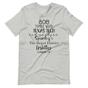 806 Lubbock Tx Bella Canvas Unisex t-shirt