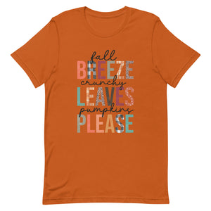 Fall Breeze Bella Canvas Unisex t-shirt