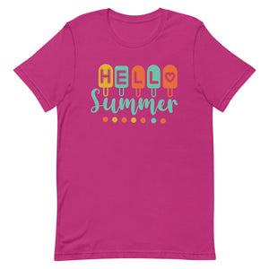 Hello Summer Popsicle Bella Canvas Unisex t-shirt