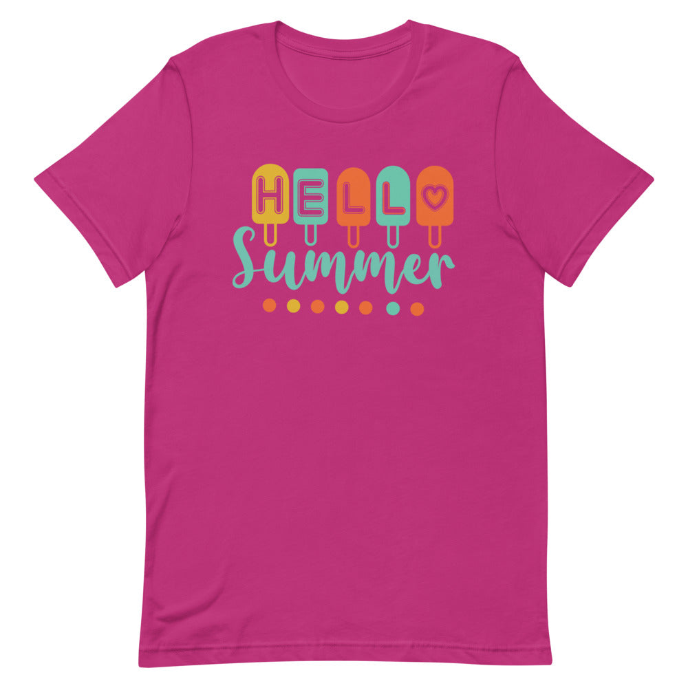 Hello Summer Popsicle Bella Canvas Unisex t-shirt