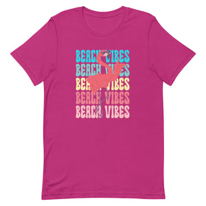 Beach Vibes Flamingo Bella Canvas Unisex t-shirt