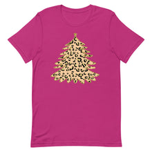 Load image into Gallery viewer, Faux Glitter Leopard Christmas Tree Unisex t-shirt
