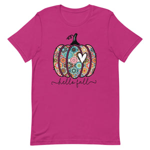 Hello Fall Pretty Pumpkin Unisex t-shirt